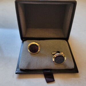 Men’s Cufflinks with Glitter Crystals